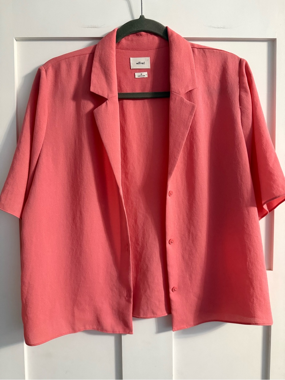 Wilfred Coral Pink Open Collar Blouse